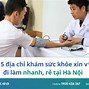 Khám Sức Khỏe Đi Làm Ở Huế