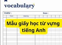 Mẫu Giấy Học Từ Vựng Pdf